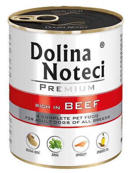 Влажный корм для собак Dolina Noteci Premium с говядиной 12 шт. 9,6 кг - фото 1