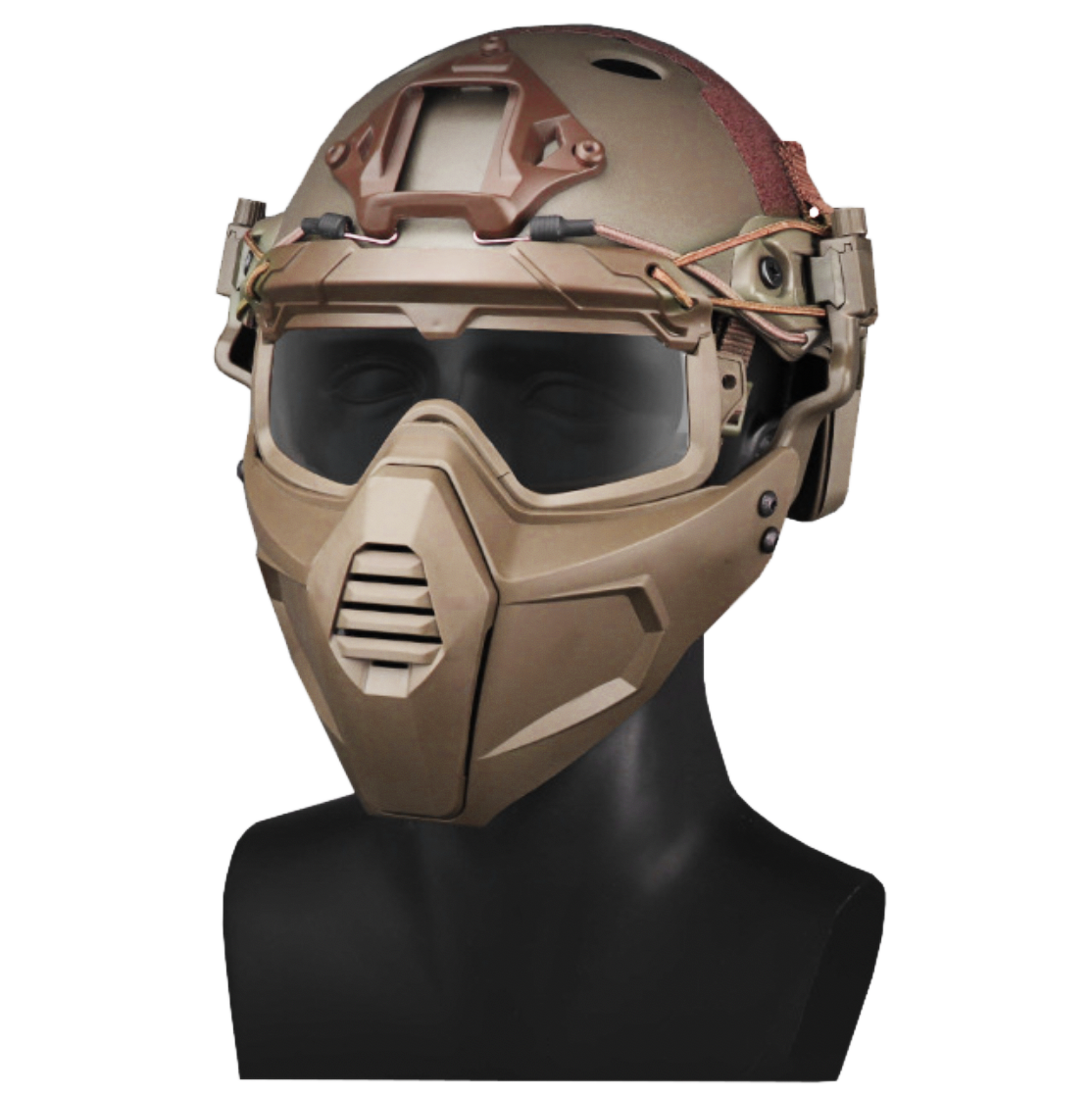 Маска-окуляри Ghost Iron Man з кріпленням до шолома Airsoft Койот (MK001016) - фото 3 Маска-окуляри Ghost Iron Man з кріпленням до шолома Airsoft Койот (MK001016) - фото 3