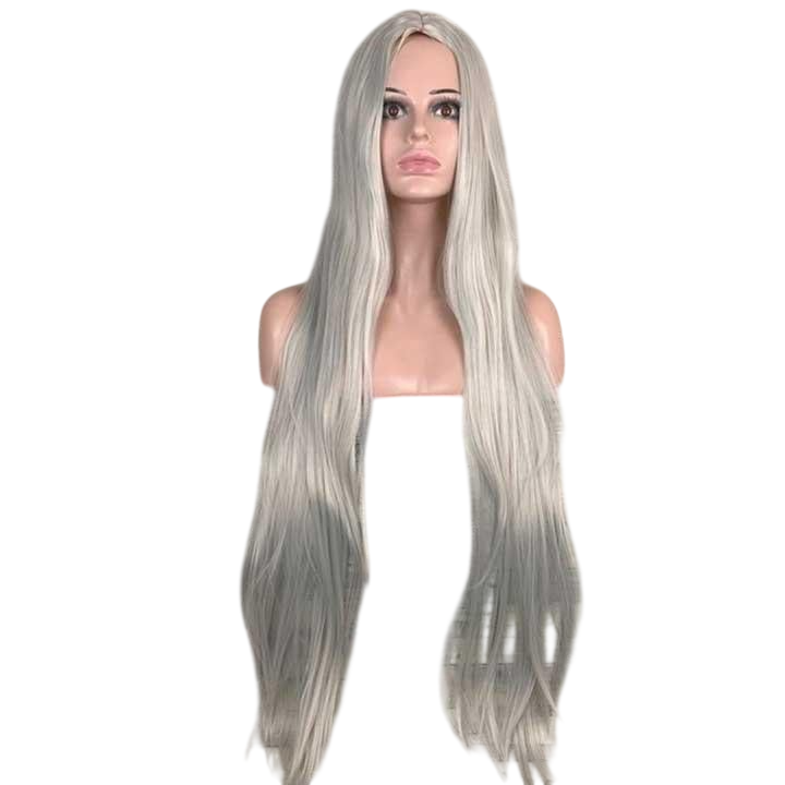 Перука рівна аніме без чубчика 100 см Попільний (X0000932-2)