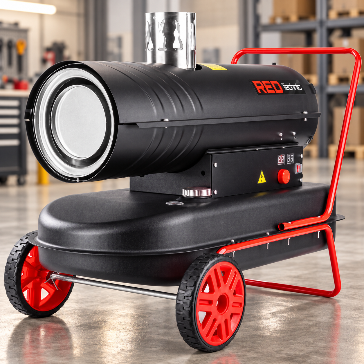 Пушка дизельная Red Technic RTNGO0122 промышленная 30 кВт 36 л ЖК-термостат 2 вида топлива 2 цифровые индикаторы для состава Пушка дизельная Red Technic RTNGO0122 промышленная 30 кВт 36 л ЖК-термостат 2 вида топлива 2 цифровые индикаторы для состава