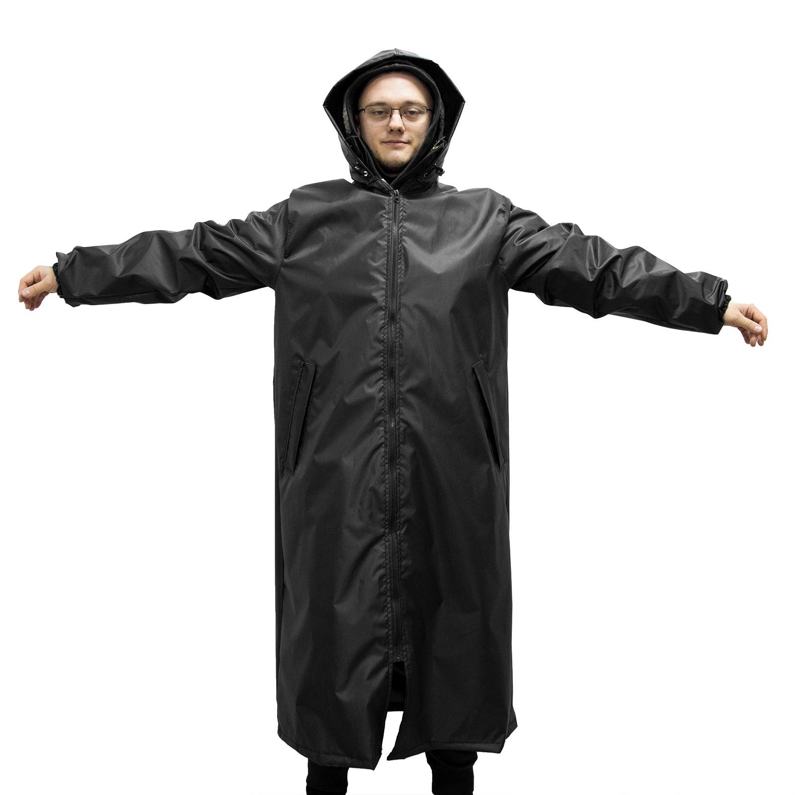 Дождевик плащ с капюшоном OSPORT ty-0030 с чехлом Черный (20490) - фото 2 Дождевик плащ с капюшоном OSPORT ty-0030 с чехлом Черный (20490) - фото 2