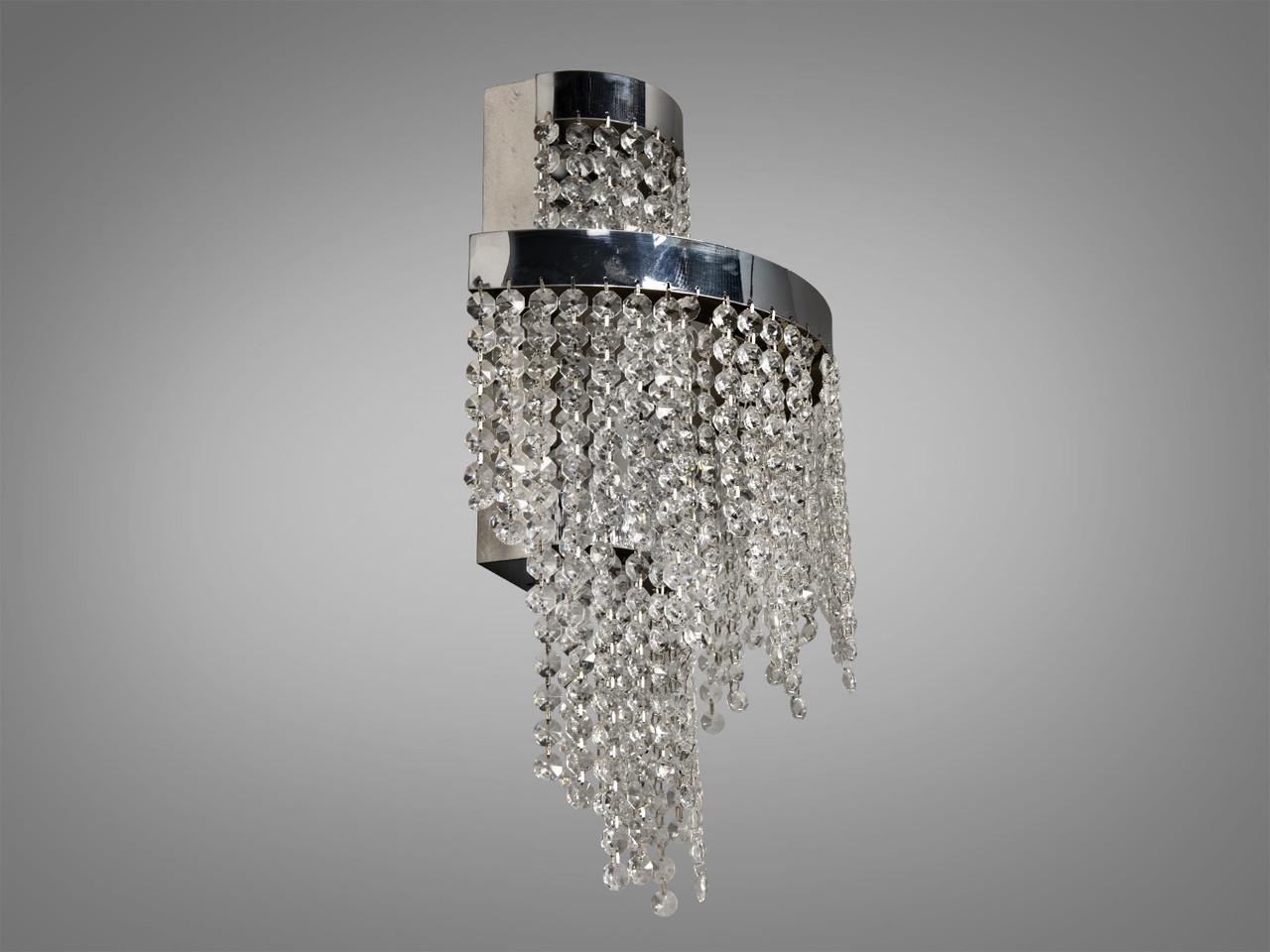 Бра для гостиной/спальни 376-B CH LED каскадный Хром (2816779391) - фото 3