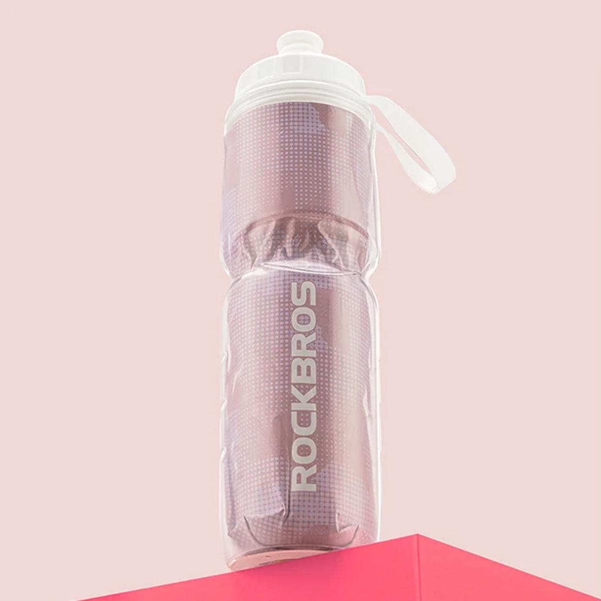 Велофляга термо ROCKBROS CIWB70 з пилозахисним ковпачком Рожевий (RB-CIWB70-4764) - фото 2