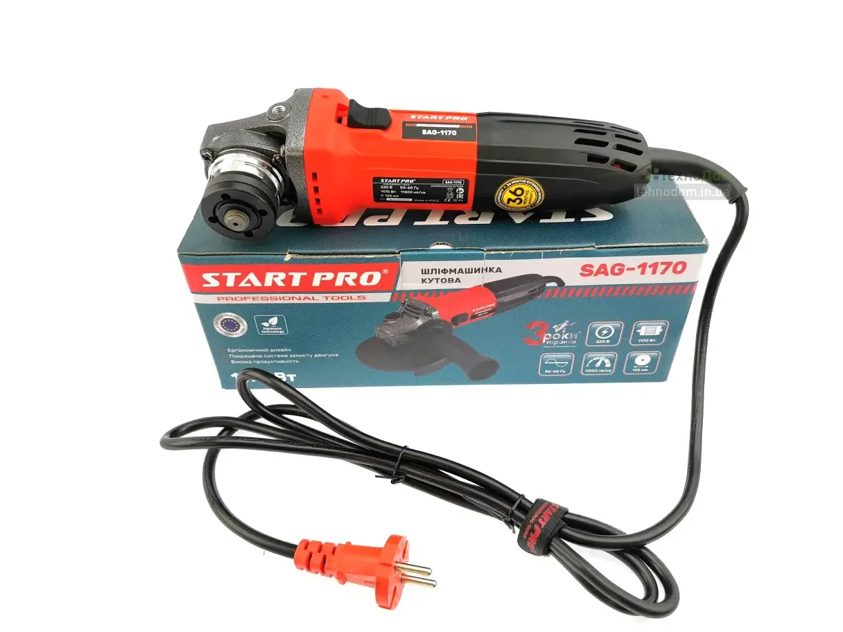 Кутошліфувальна машина START PRO SAG-1170 диск 125 мм