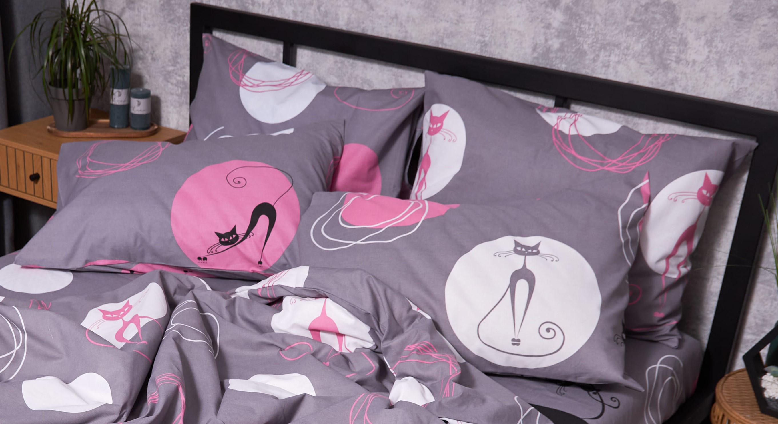 Набор наволочек Moon&Star Gold Люкс Mauve Cats бязь 60х60 см 2 шт. (MS-840000280)