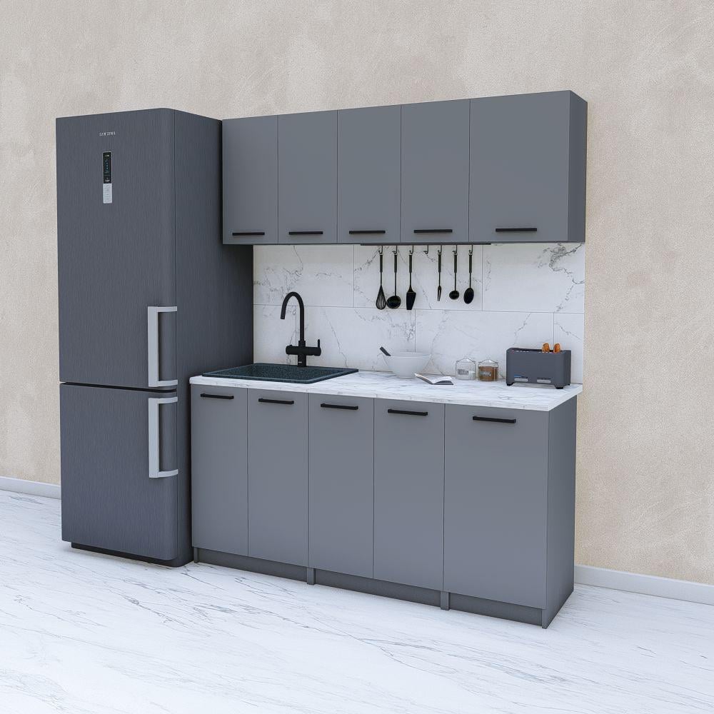 Кухня готова 1,6 м 160 см Антрацит (МП43а) - фото 1