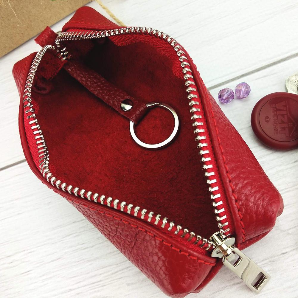 Ключница кожаная HC-108 на молнии Красный - фото 5 Ключница кожаная HC-108 на молнии Красный - фото 5