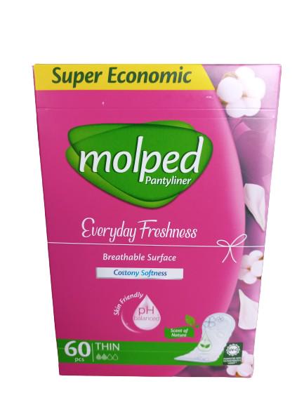 Прокладки ежедневные Molped Pantyliner cottony softness scent of nature 60 шт. (120270)