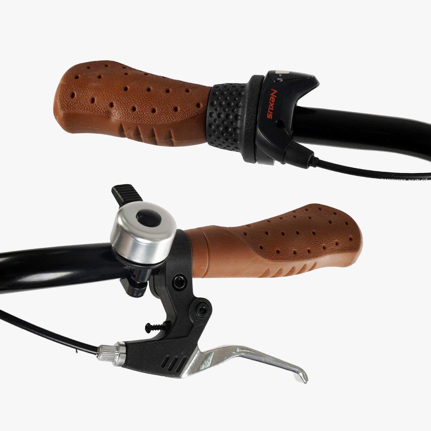 Велосипед городской алюминиевый CORSO Dream 28 дюймов с корзиной и багажником, рама 18" Черный - фото 6