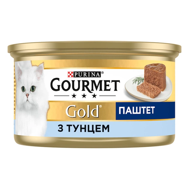 Корм вологий для дорослих котів консервований Purina Gourmet мус з тунцем 85 г (81029)