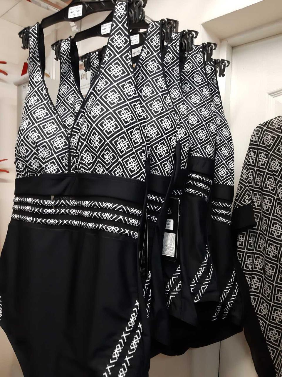 Купальник жіночий злитий Fuba.vi ZC24042k м'яка чашка р. 52 Чорний/Білий (ZC24042) - фото 4