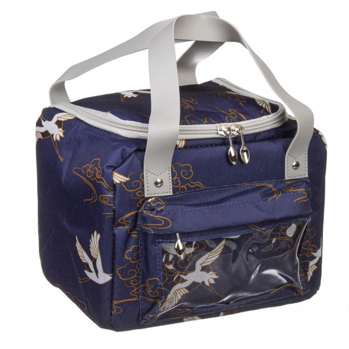 Ланч-бокс прямоугольный с прозрачным карманом Синий