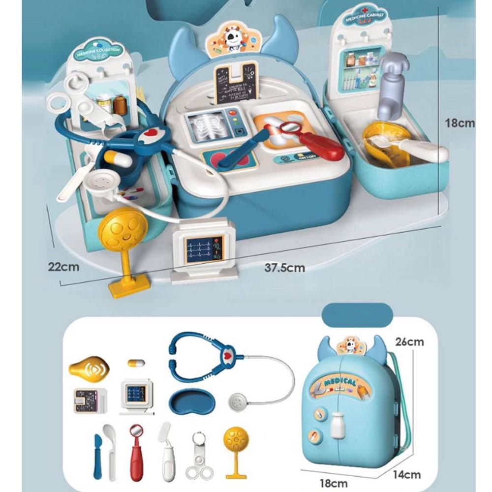 Набор врача A-Toys Коровка 5 в одном/15 аксессуаров - фото 2 Набор врача A-Toys Коровка 5 в одном/15 аксессуаров - фото 2