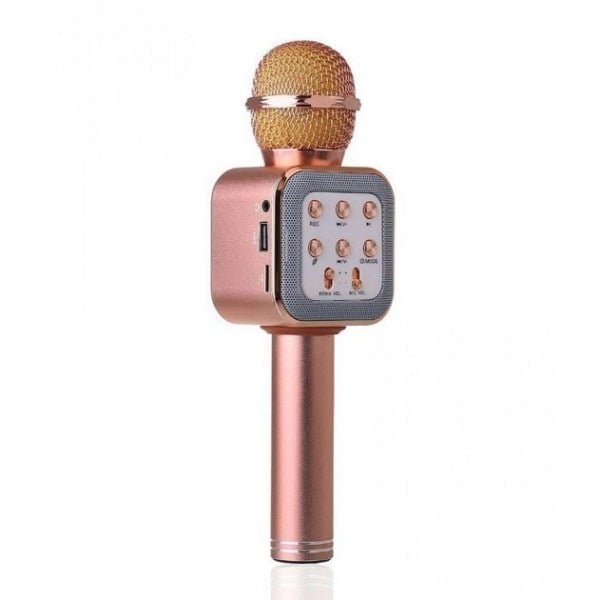 Бездротовий портативний Bluetooth мікрофон караоке Wster WS-1818 Pink - фото 7