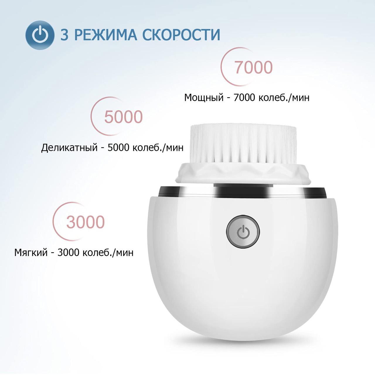 Звуковая щетка для чистки лица Facial Cleansing Brush FG300 - фото 4