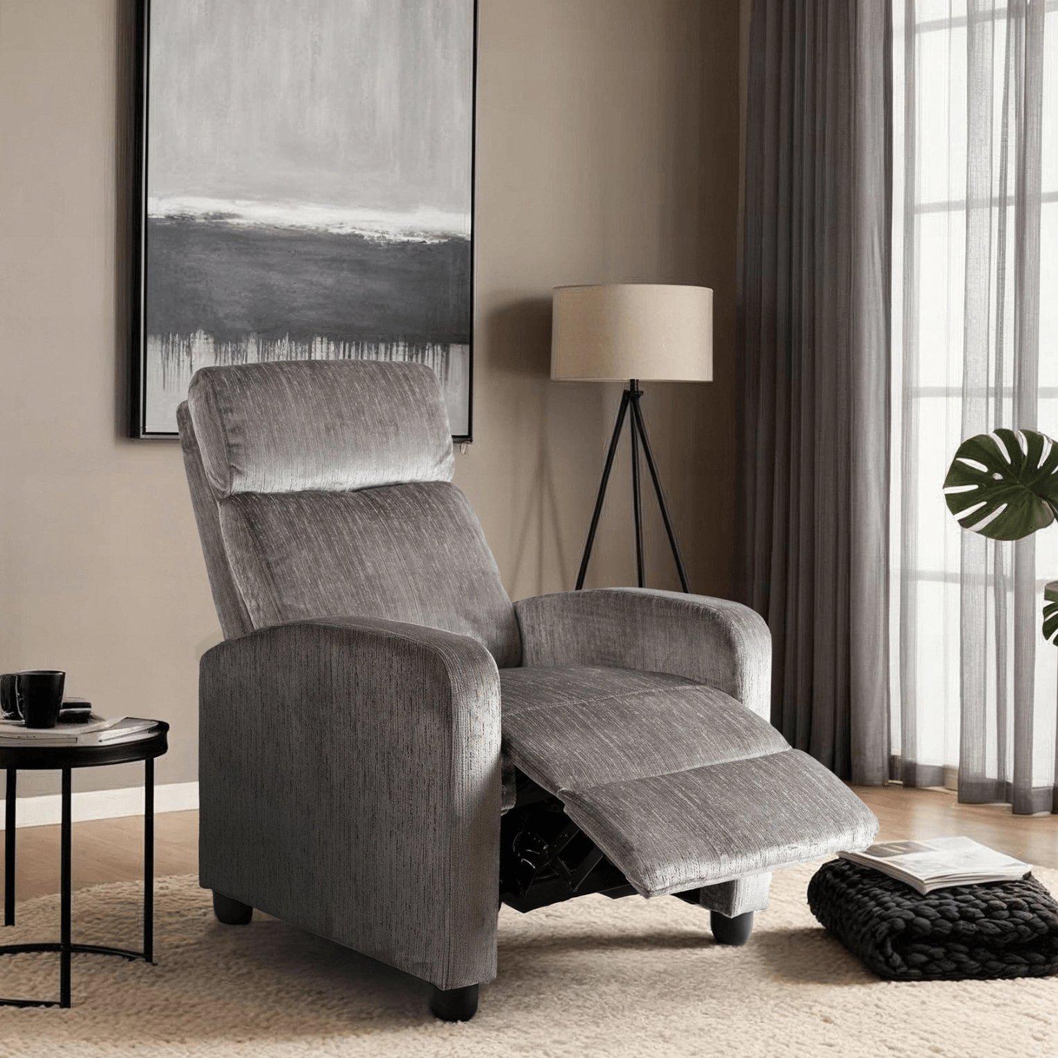 Крісло м'яке Mebel Elite DANNY Welur розкладне з реклайнером Сірий (ME.DANNY/P/V/FW) - фото 15 Крісло м'яке Mebel Elite DANNY Welur розкладне з реклайнером Сірий (ME.DANNY/P/V/FW) - фото 15