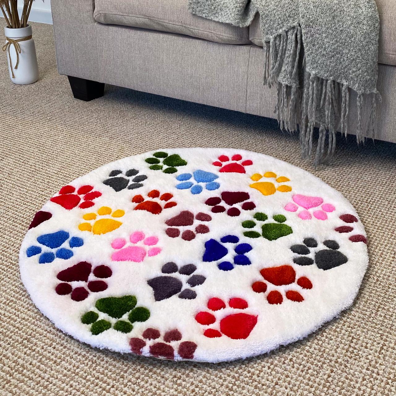 Килим ручної роботи Лапки 120х120 см