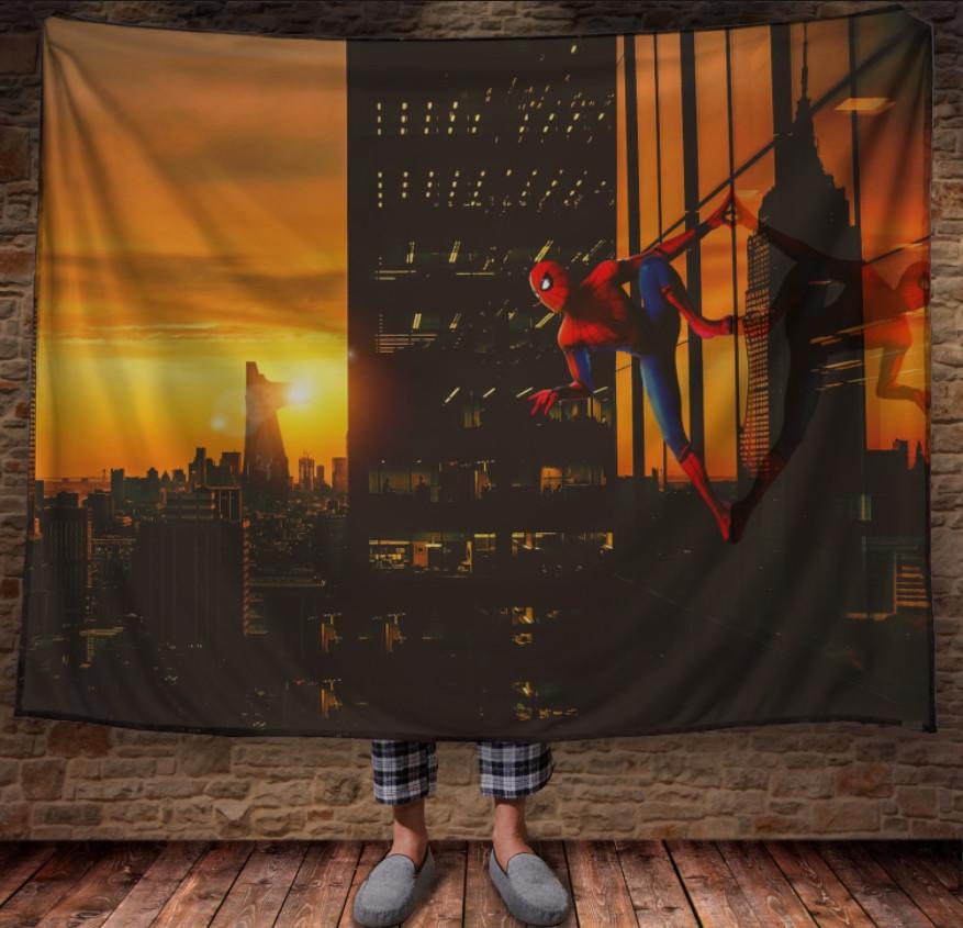 Плед с 3D принтом Человек-Паук Небоскреб 150x200 см (epi_1160)