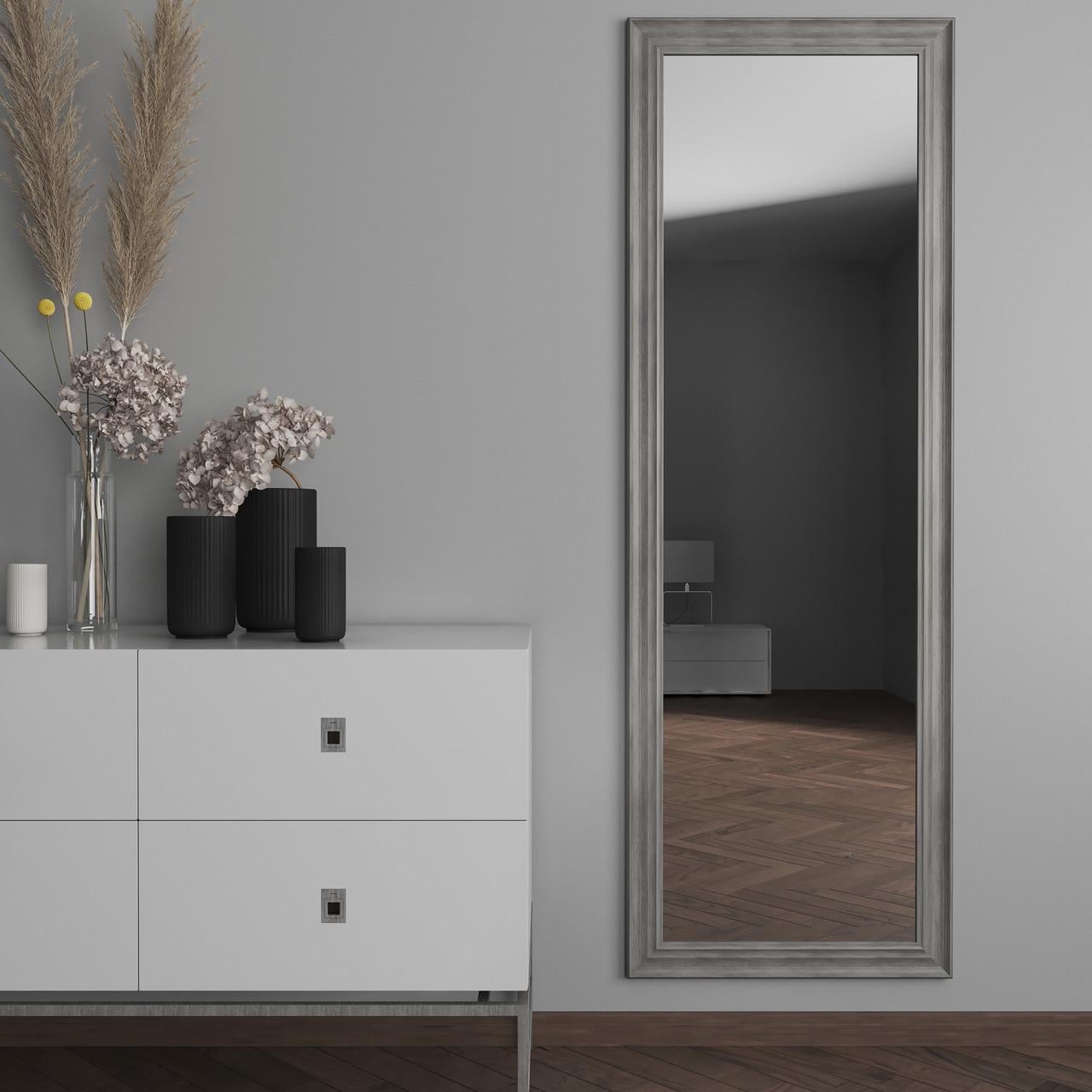 Зеркало Black Mirror на стену 182х62 Серебристый никель (7024-411)