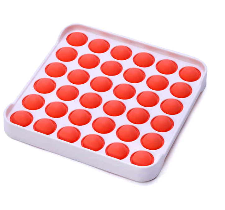 Іграшка-антистрес Поп Іт Фіджет силіконовий Квадрат з обідком Червоний