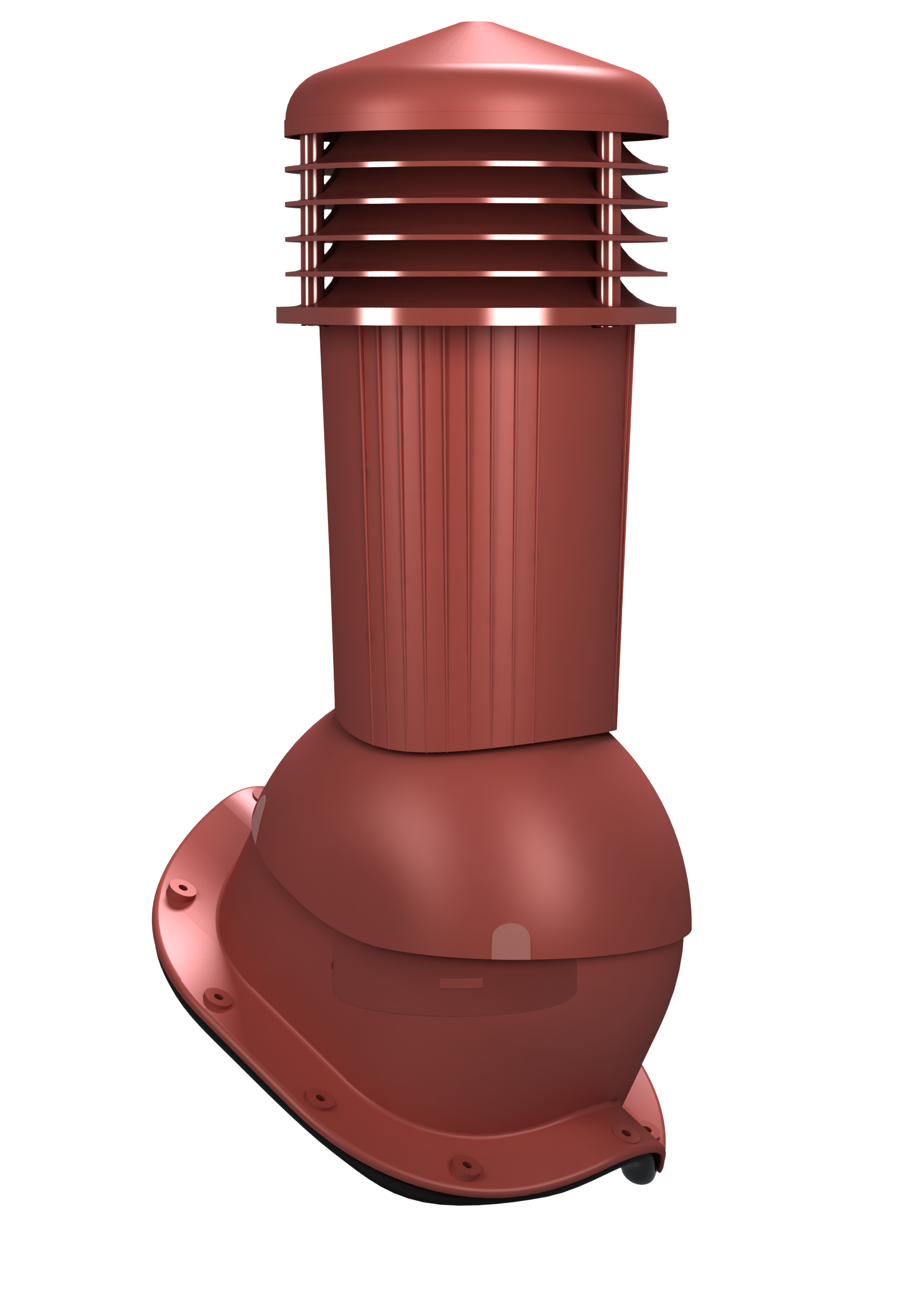 Выход вентиляционный Wirplast Perfekta неутепленный для металлочерепицы Венера 125 мм RAL 3009 Красный (32169198)