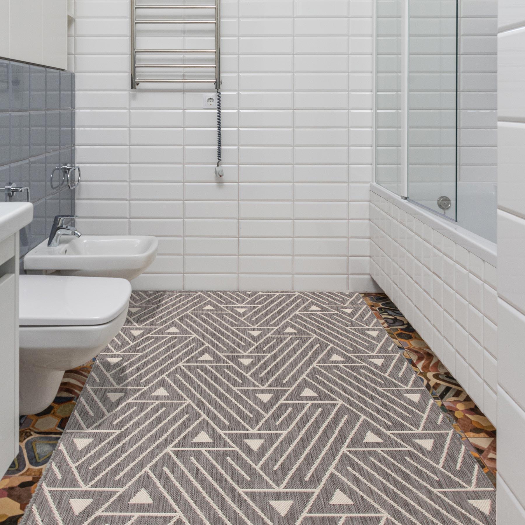 Ковер безворсовый на резиновой основе DAKARIA Karat Flex Run 19648/811 1,00x1,50 м Темно-серый (00-00013994) - фото 6 Ковер безворсовый на резиновой основе DAKARIA Karat Flex Run 19648/811 1,00x1,50 м Темно-серый (00-00013994) - фото 6