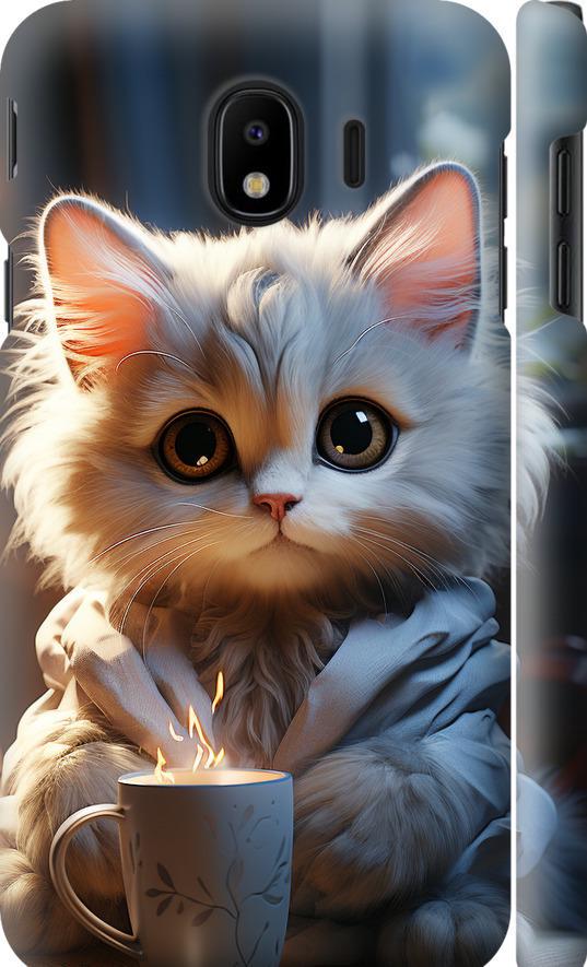 Чехол на Samsung Galaxy J4 2018 White cat (5646m-1487-42517)