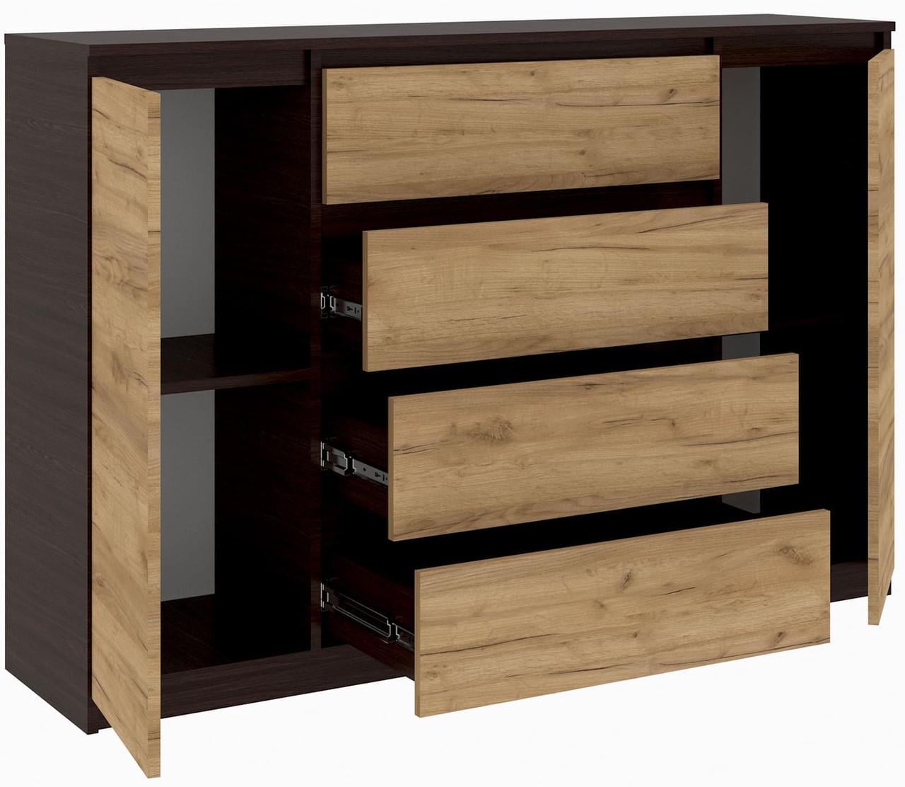 Комод Брайт Мастер Форм 139,2х37,6х95 см Венге магия/Дуб крафт золотой (22881243) Комод Брайт Мастер Форм 139,2х37,6х95 см Венге магия/Дуб крафт золотой (22881243)