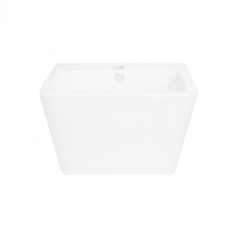 Раковина подвесная моноблок Q-tap Tern с донным клапаном QT1711003GW (14046)