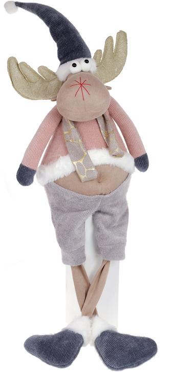 Мягкая игрушка Забавный Олень 60 см сидячий Розовый/Синий (BD-877-237)