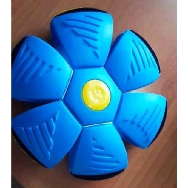 М'ячик-трансформер літаючий Flat Ball Disc НЛО Фрісбі з LED підсвічуванням для дітей Синій (25206155) - фото 10 М'ячик-трансформер літаючий Flat Ball Disc НЛО Фрісбі з LED підсвічуванням для дітей Синій (25206155) - фото 10