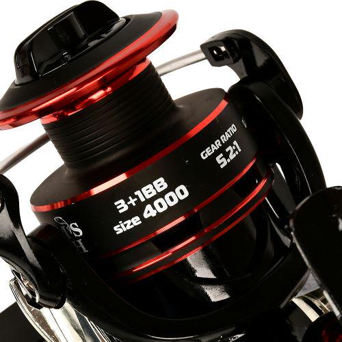 Котушка риболовна Sams Fish 4000 3+1bb алюмінієва шпуля Black (SF24141-4) - фото 3