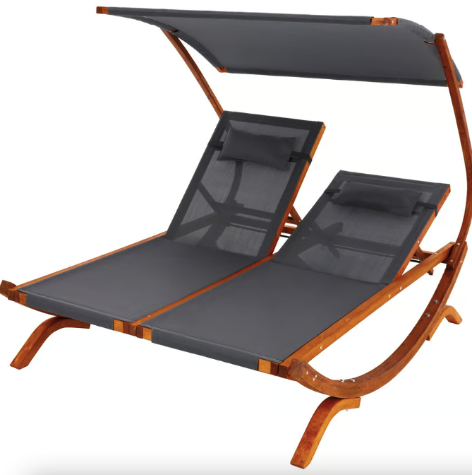 Шезлонг садовий Di Volio Pionza двомісний Сірий (4934) Шезлонг садовий Di Volio Pionza двомісний Сірий (4934)