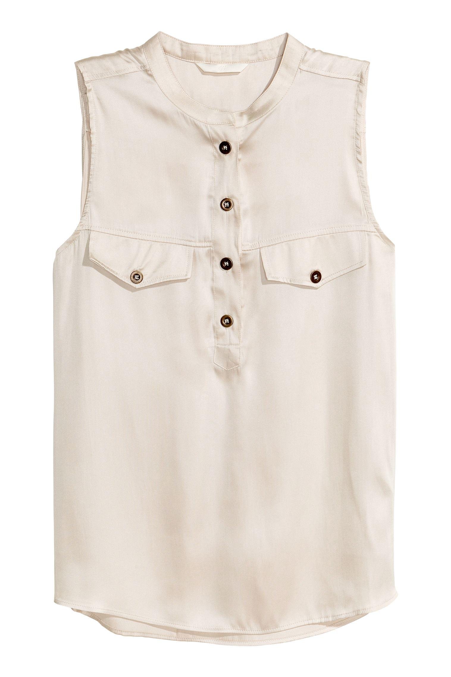 Блуза H&M р. 44 Светло-бежевый (1311497856)