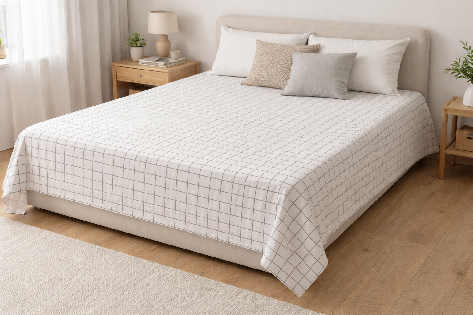 Простынь из бязи Клеточка 200х220 см Белый (Globus Lux-4844A/-200x) Простынь из бязи Клеточка 200х220 см Белый (Globus Lux-4844A/-200x)