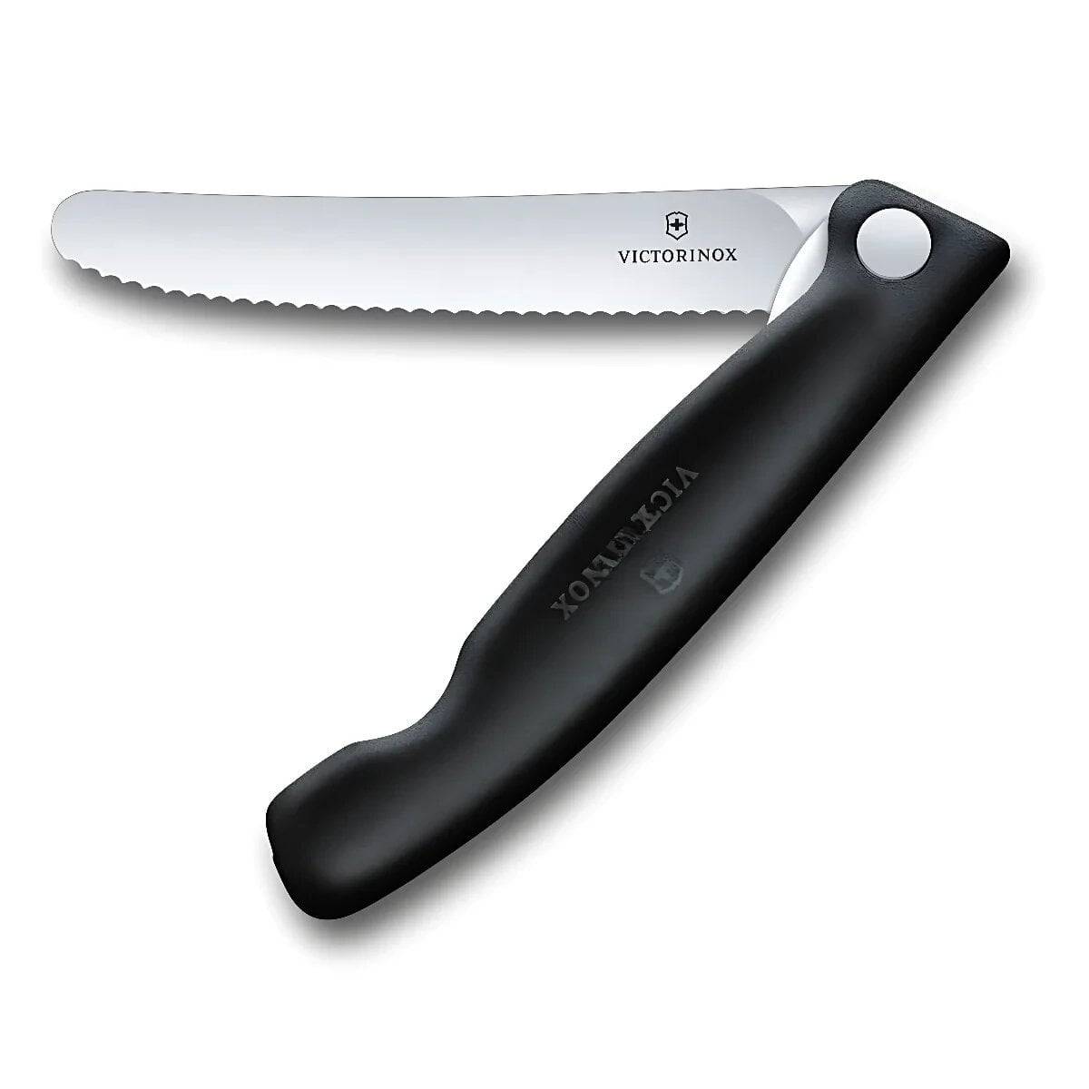 Нож кухонный складной Victorinox SwissClassic серрейтор закругленный 11 см Черный