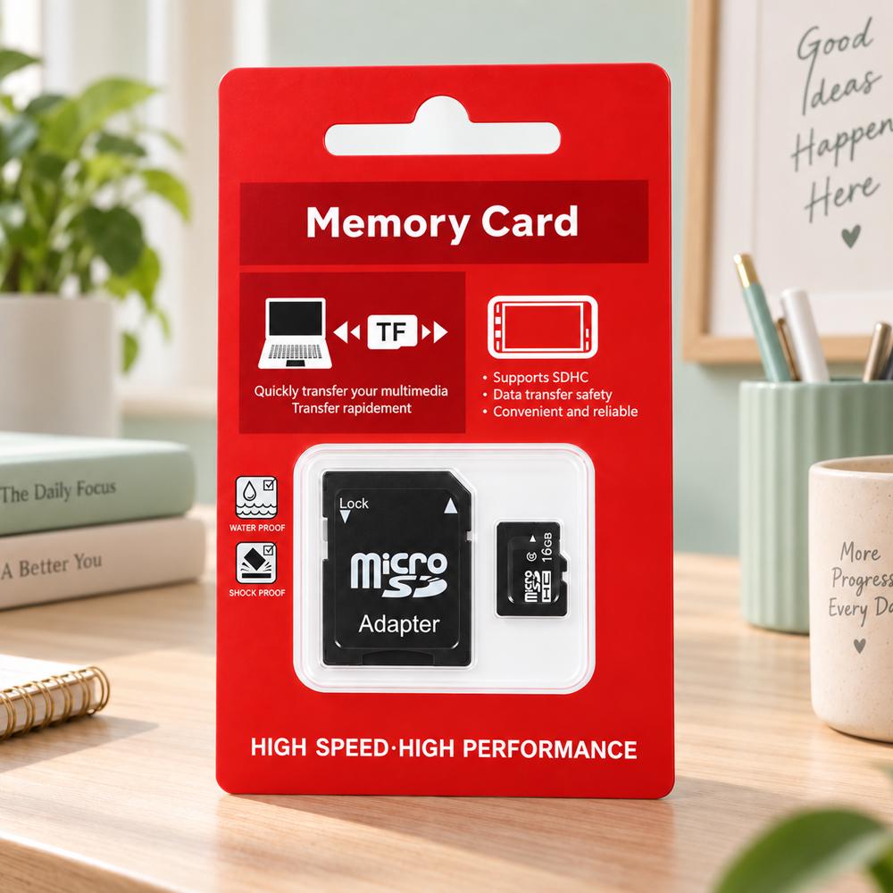 Карта памяти microSD с SD-адаптером 16 ГБ (37-126254)
