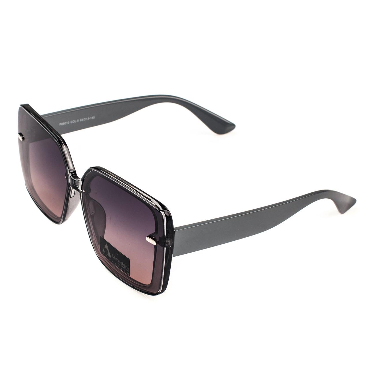 Солнцезащитные очки женские квадратные Polarized Серо-черный (Р05010C.5)