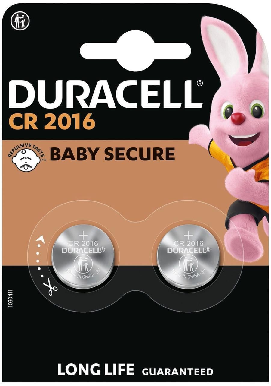 Батарейка літієва типу «таблетка» Duracell 2016 3V DL2016/CR2016 2 шт. (6409616)