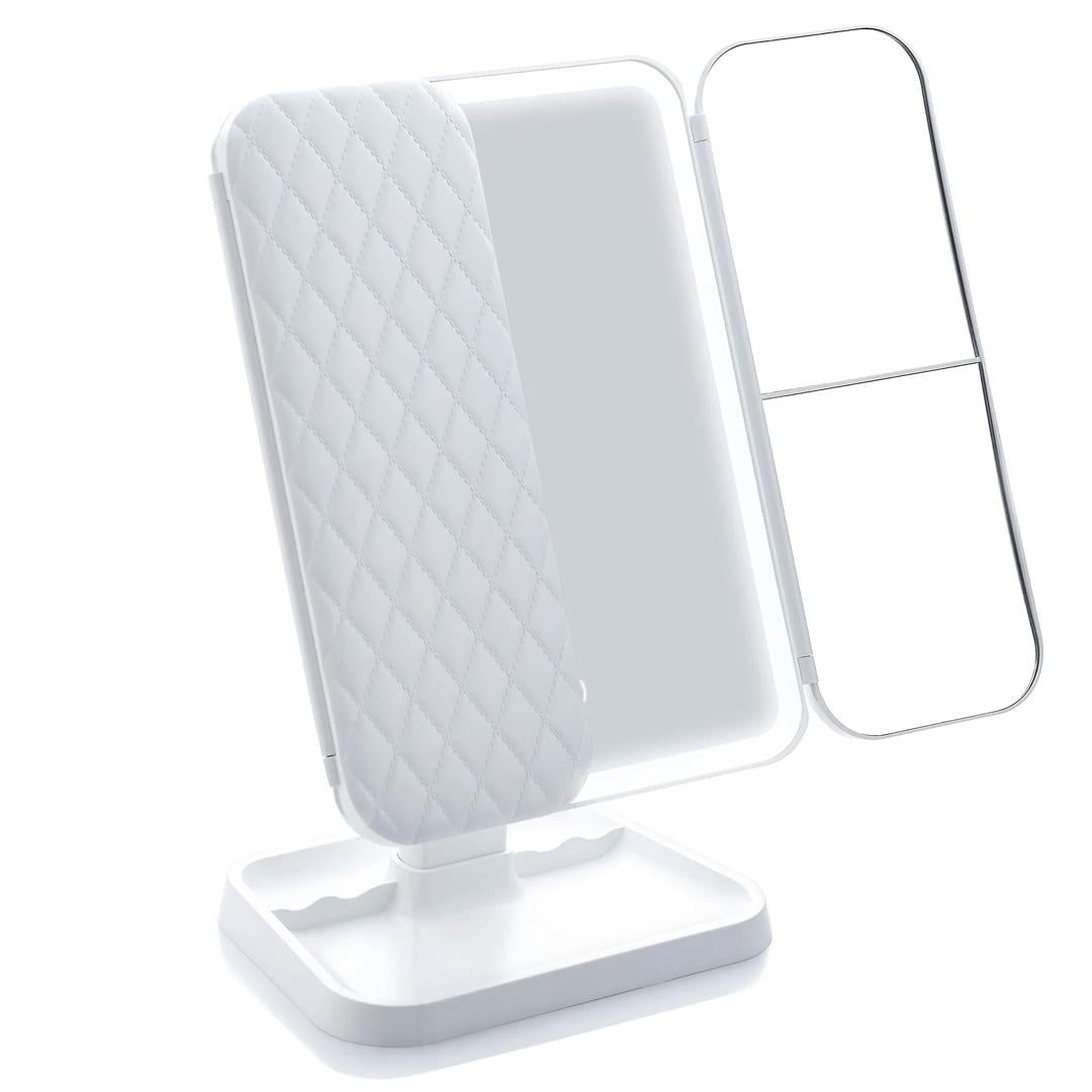 Зеркало косметическое для макияжа BRS настольное с LED подсветкой на аккумуляторе 3 режима (583256785)