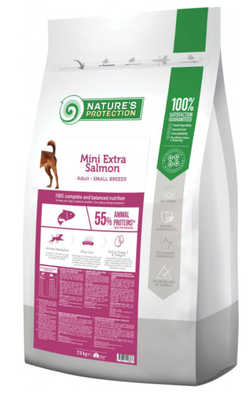 Корм для собак Nature's Protection Mini extra Salmon Small breeds 7,5 кг