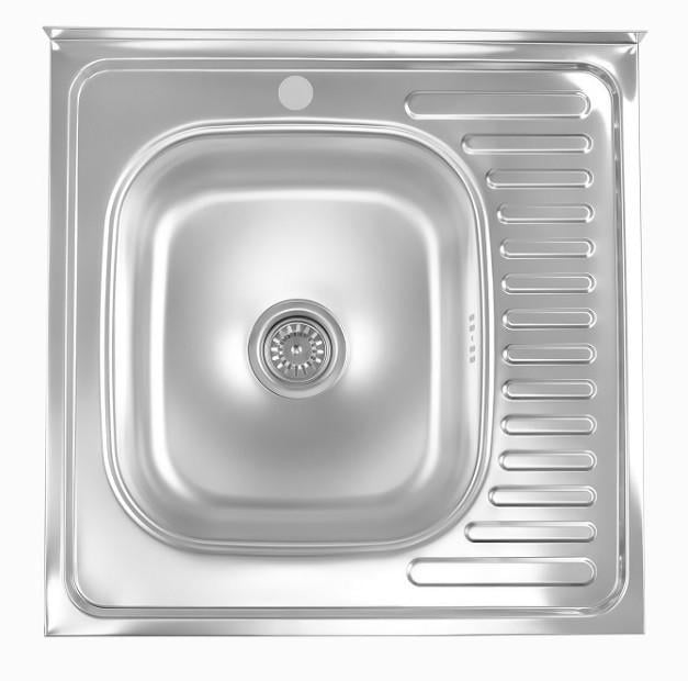 Мойка кухонная из нержавеющей стали левая 60x60 см 6 мм (30631927) Мойка кухонная из нержавеющей стали левая 60x60 см 6 мм (30631927)