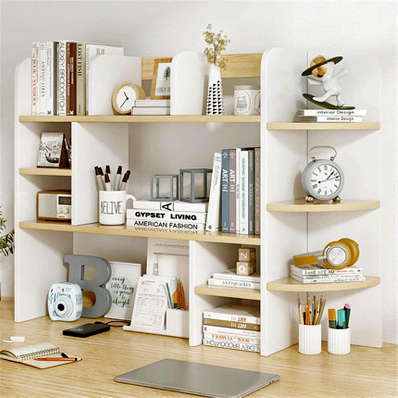 Полка-надстройка настольная из дерева Камелора зефир-бланже (АКД-01962001)