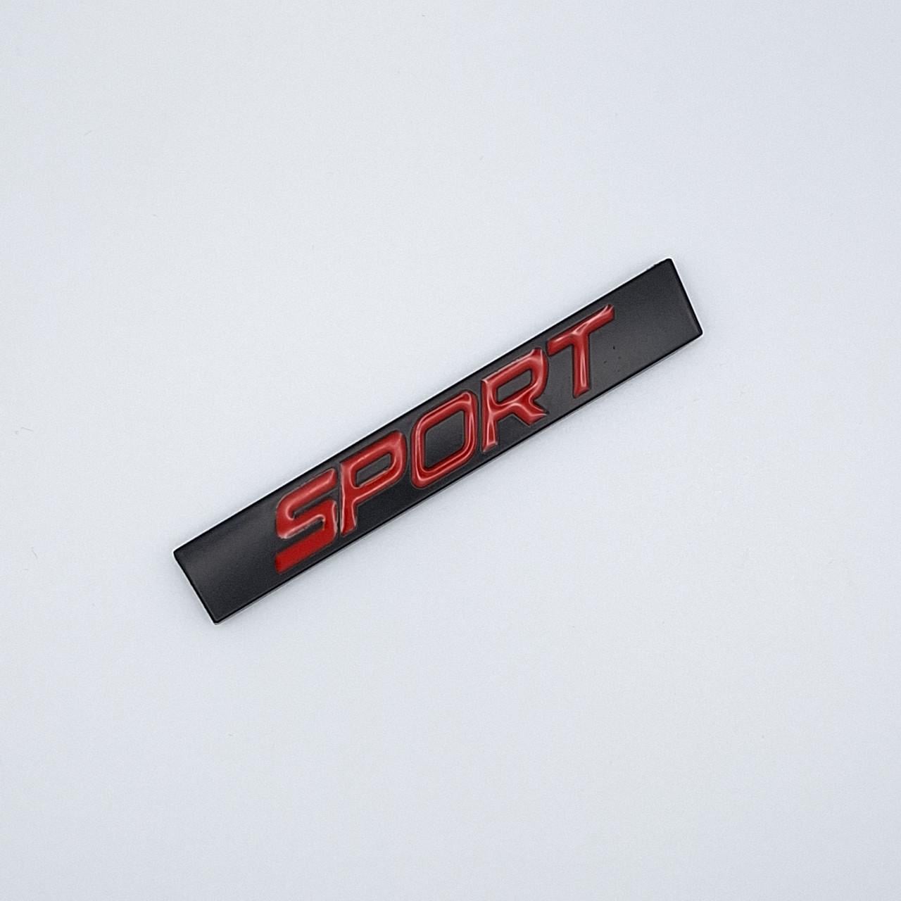 Эмблема плашка Sport Черный/Красный матовый (1998698610)