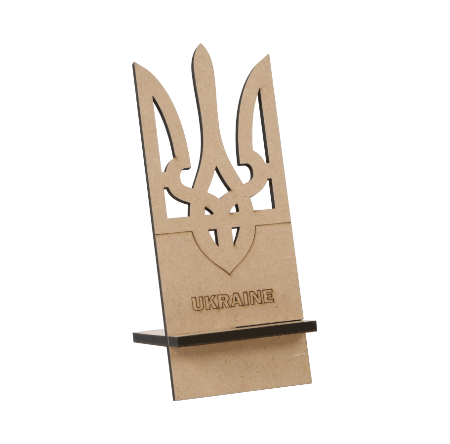 Подставка под смартфон Rosa Talent Тризуб 1 МДФ 8х20х11 см (4823100251044)