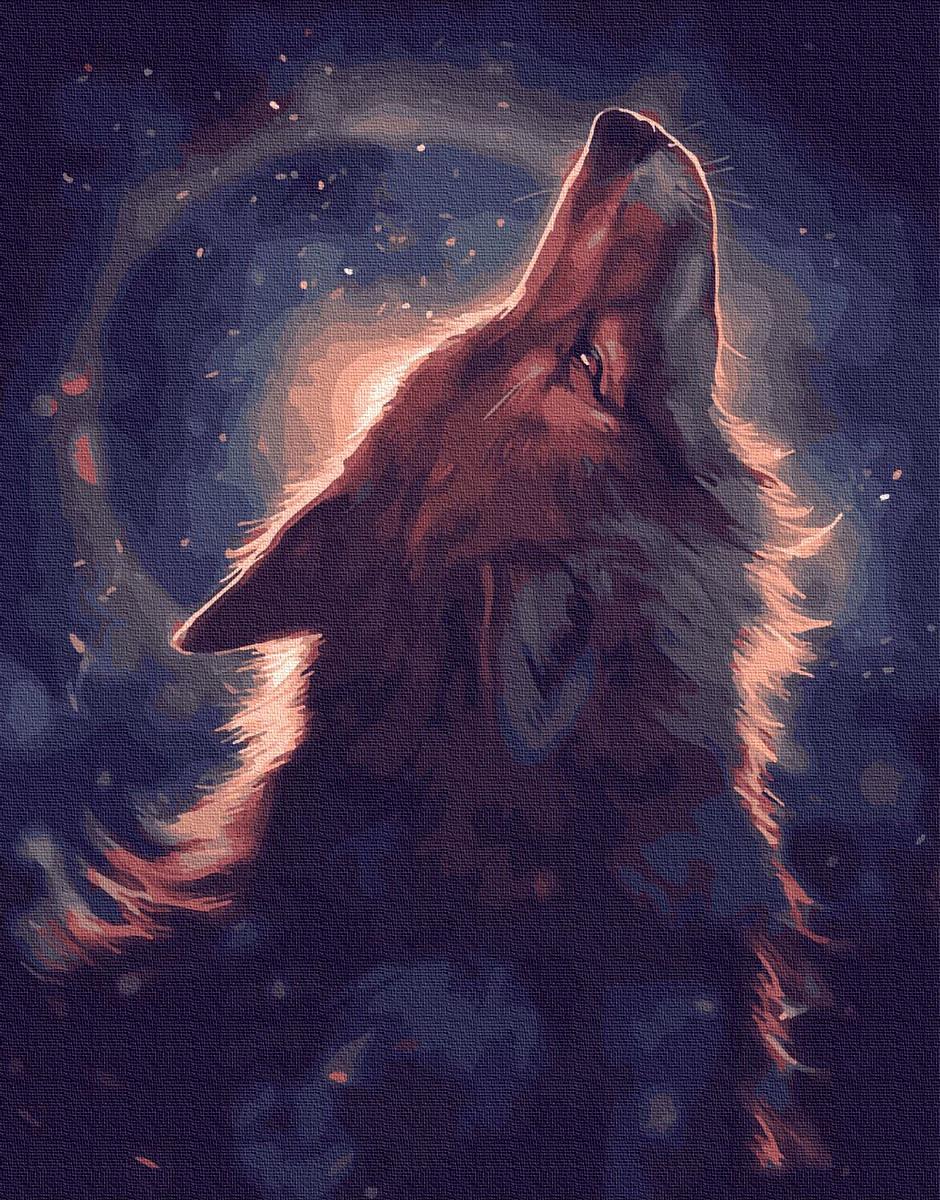 Картина по номерам Brushme Вой волка 40x50 см (BK-GX29235)