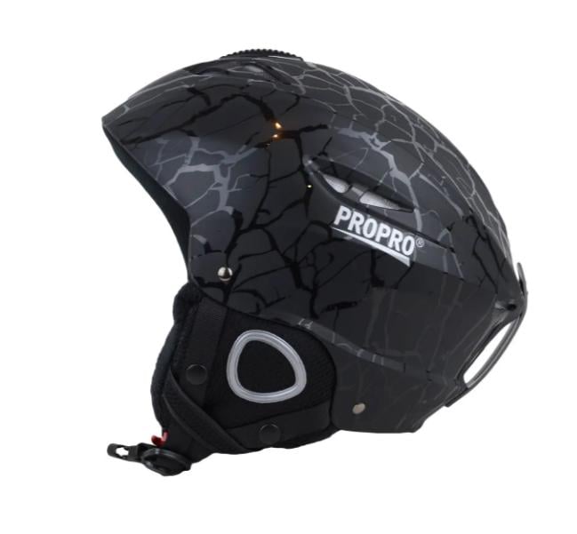 Лижний шолом PROPRO з малюнком S Чорний (ШГ-1005-21)