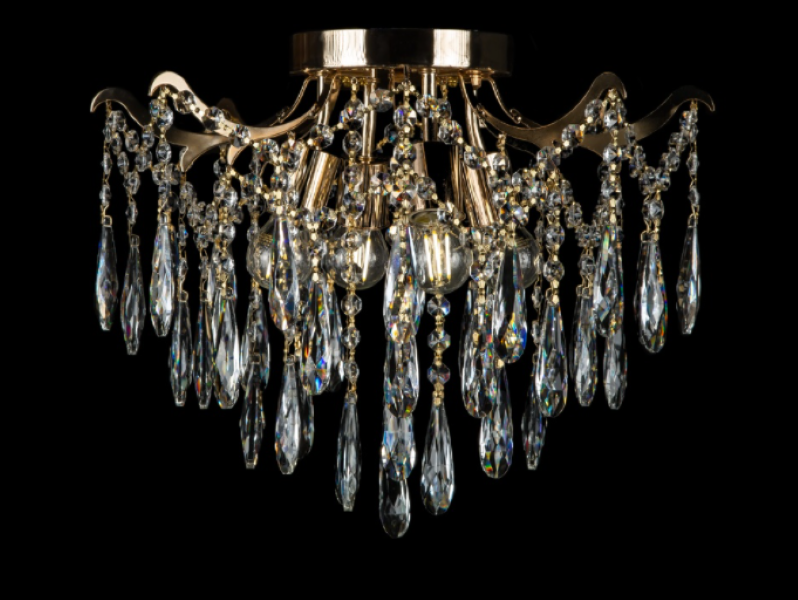 Хрустальная люстра L7549/4 CR Белый/Золото (AN000240)