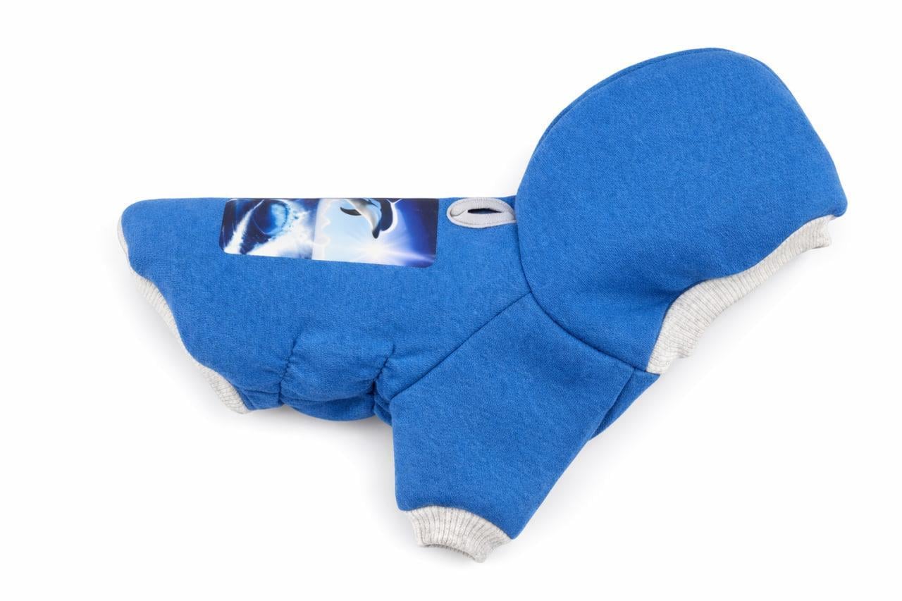 Худи для собак Dolphin трикотаж на меху с кнопками комфортный унисекс M1 (8862 107)