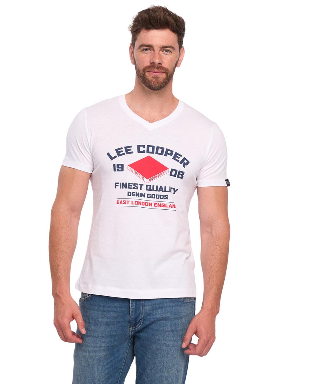 Футболка мужская Lee Cooper 10196477.101 XXL Белый (5942723049438)